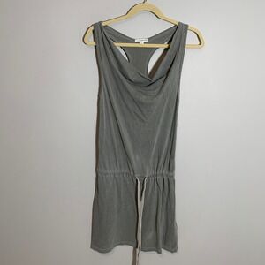 Standard James Perse Cowl Neck Racerback Mini Dress Sage Green WQY6683 Size 1